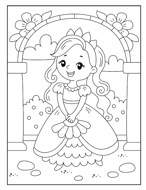 Princess coloring pages for kids