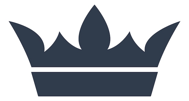Vector princess crown icon black elegant tiara symbol