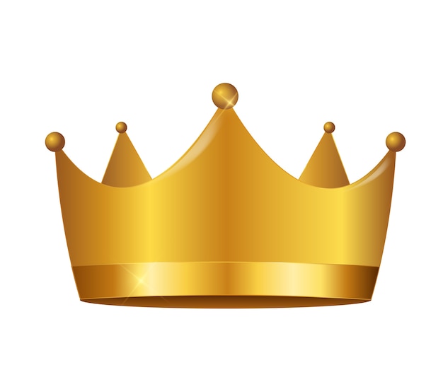 Princess Crown Icon in plat ontwerp