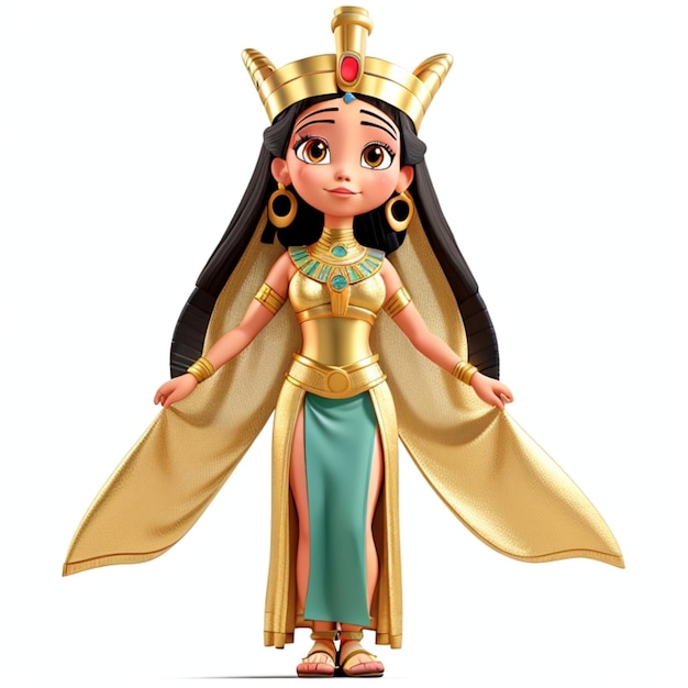 Princess Egyptian In Ancient Clothes 3D Vector