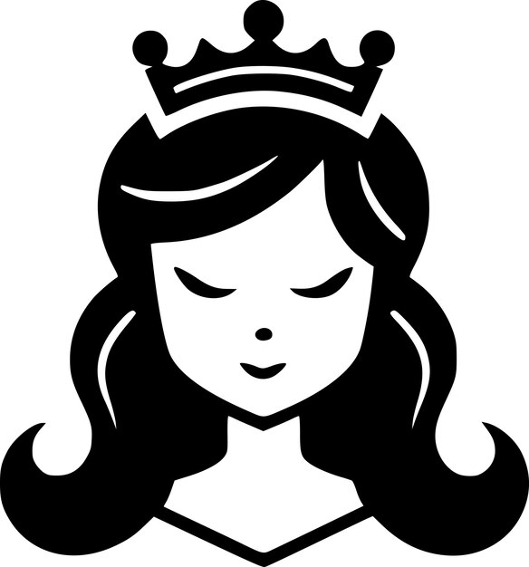 Вектор princess high quality vector logo vector illustration ideal for tshirt graphic