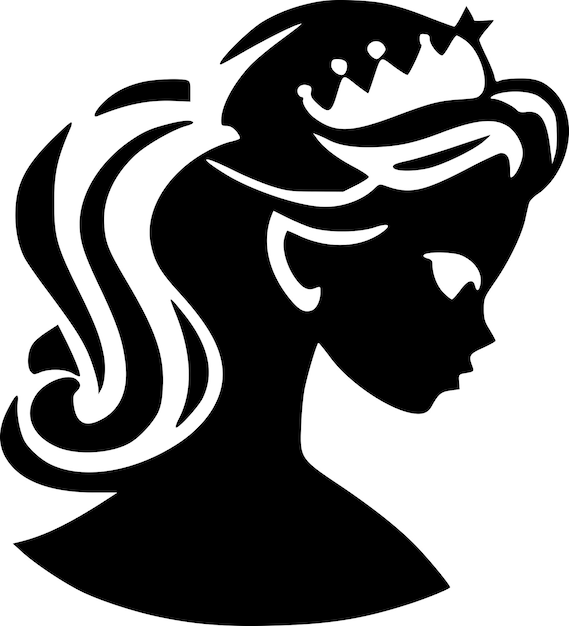 Vector princess high quality vector logo vector illustration ideal for tshirt graphic