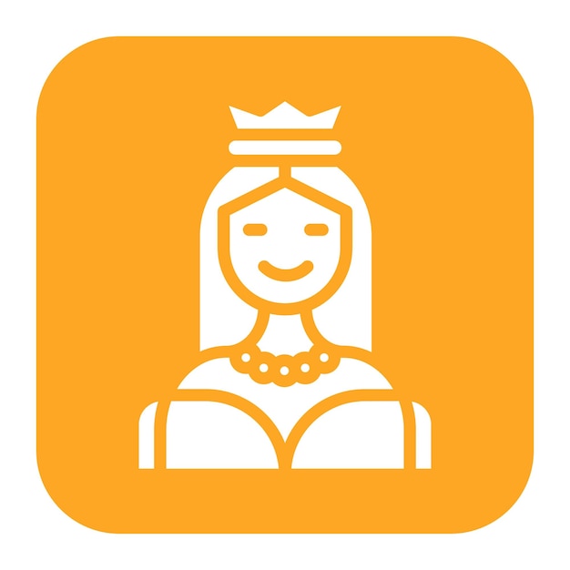 Princess icon vector image Can be used for Fairytale