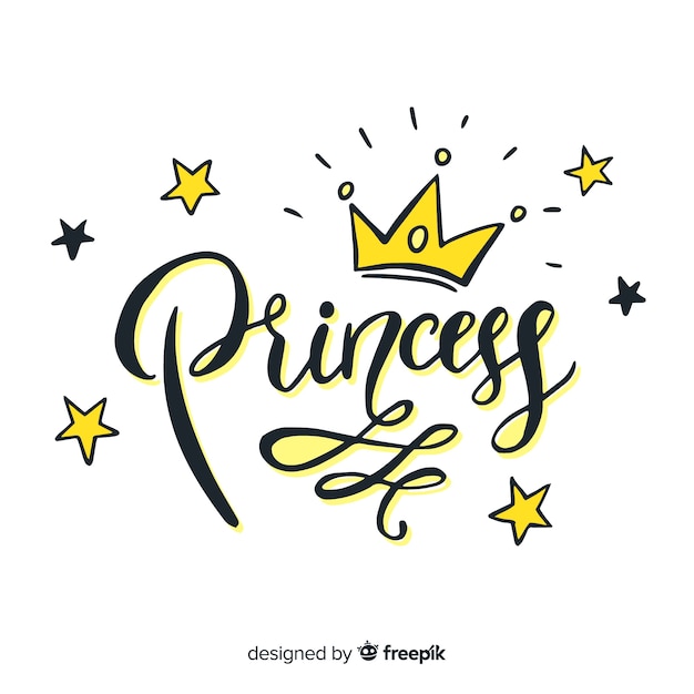 Princess lettering background