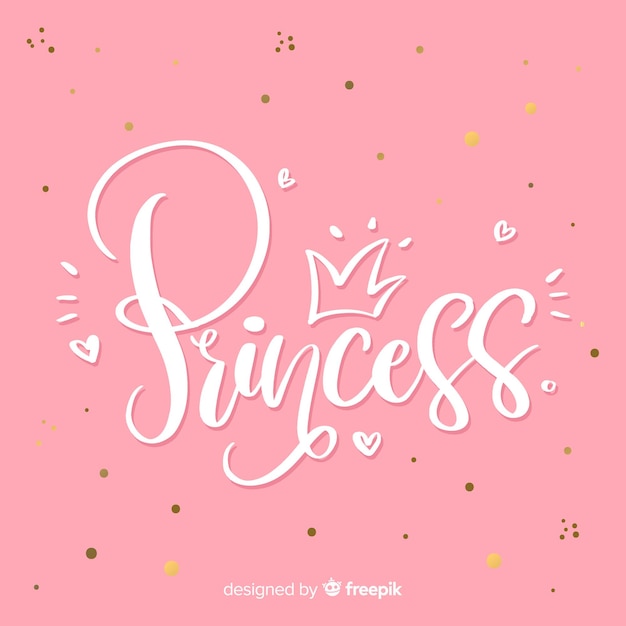 Princess lettering background