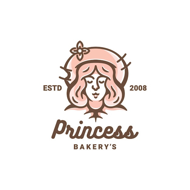 Vettore logo principessa