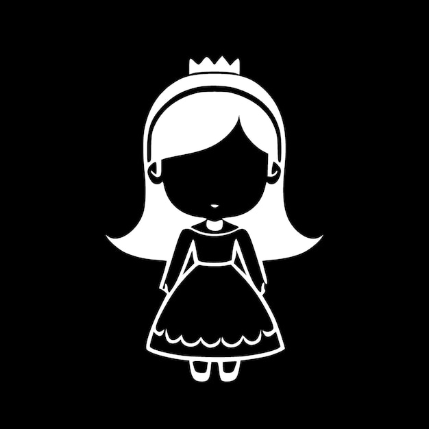 Princess Minimalist and Flat Logo Vector illustration