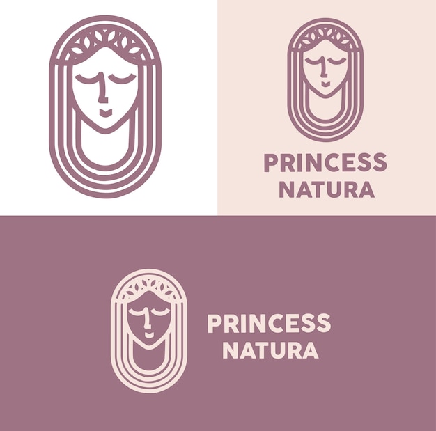 Principessa natura logo minimal monoline