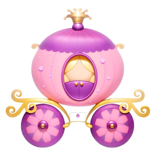 Vector princess pink royal carriage