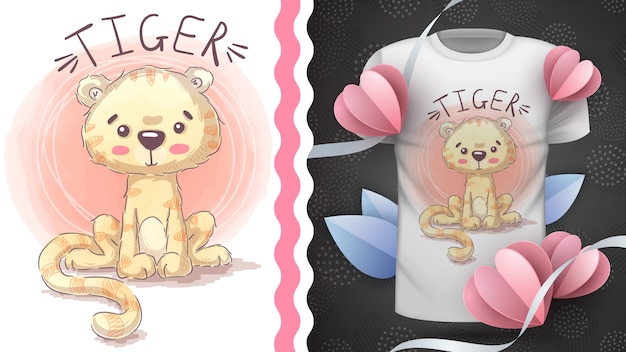 Tigre principessa - idea per t-shirt stampata