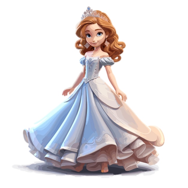 Princess vector on white background