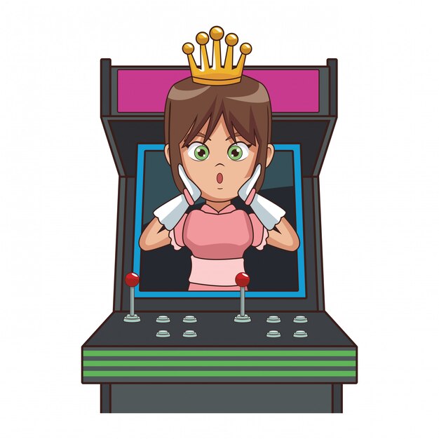 Cartone animato principessa videogioco