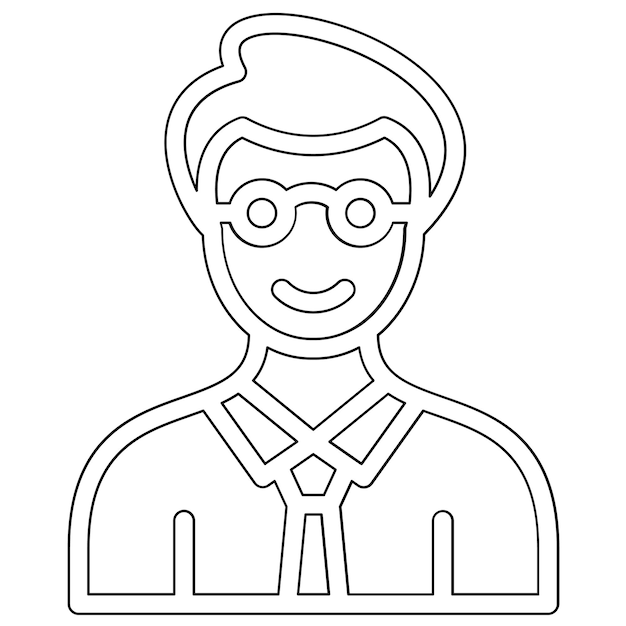 Vector principal vector icon illustration of learning iconset