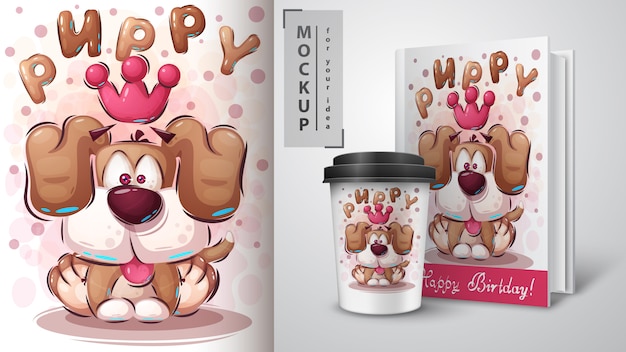 Prinses puppy poster en merchandising