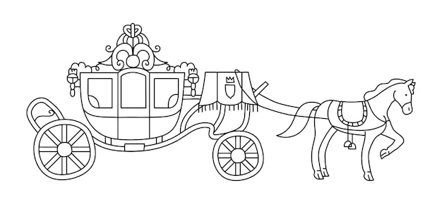 Prinsjesdag 馬車と馬のベクトル イラスト