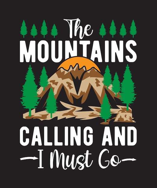 Vector print adventure and wild t shirt design for nature lovers