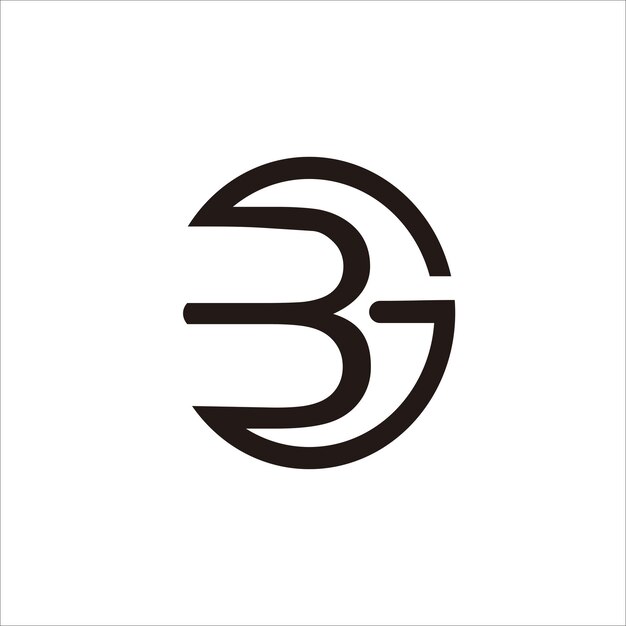 브랜드 및 회사 이름에 대한 BG 로고 디자인을 인쇄하십시오.