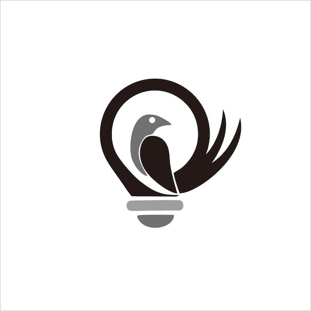 Stampa il logo dell'uccello per il tuo marchio e il nome dell'azienda