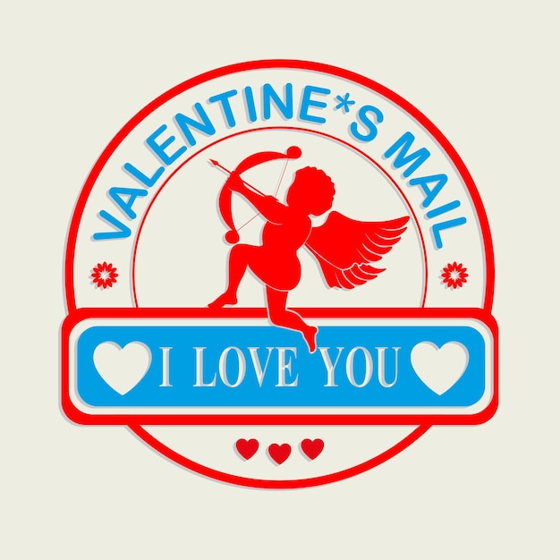 Vector print c valentine s day