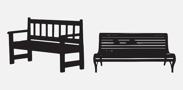 Vector print dusks embrace park bench silhouettes