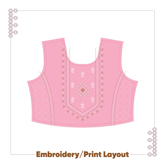 Premium Vector Print or embroidery layout