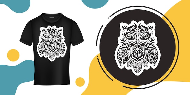 Print Exotische Uil in boho-stijl Exclusieve stijl Goed voor T-shirts, ansichtkaarten en prints Vector