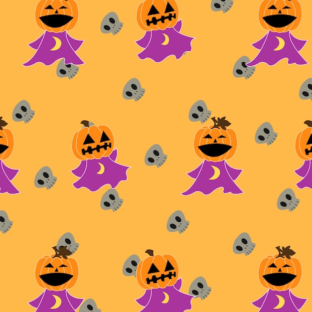 Print halloween orange pattern