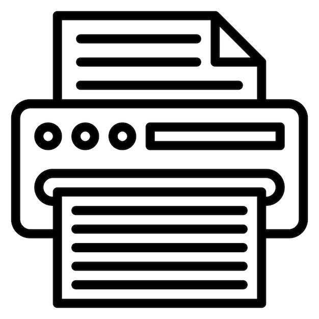 Печать векторного изображения значка может быть использована для печати
