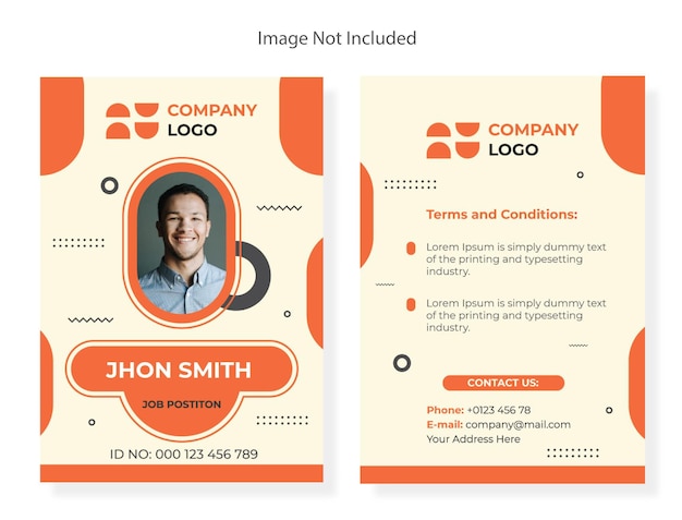 Print id card design template