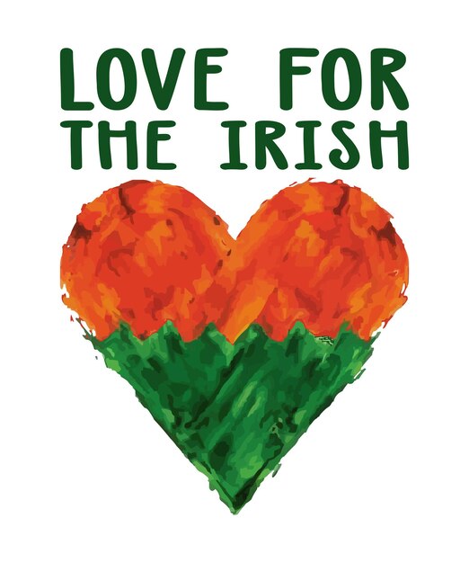 Vector print irish pride the best love for the irish flag tshirt design