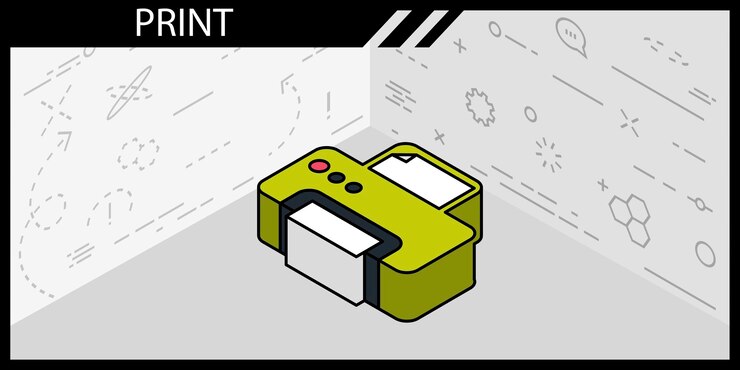 Vector print isometric design icon vector web illustration 3d colorful concept