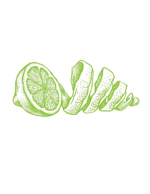 Vector print lemon