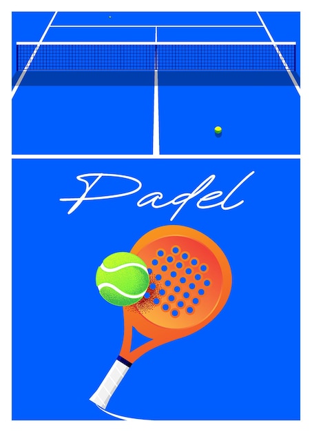print minimalistic padel tennis template background