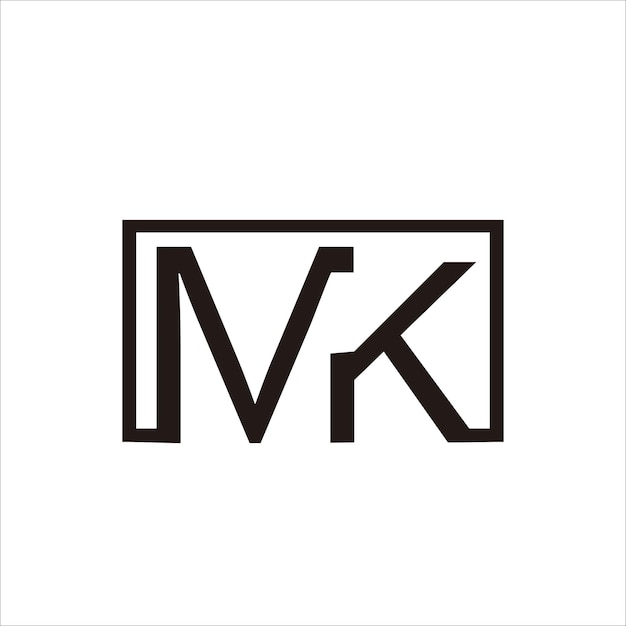 Print MK logo design for your brand and logo name