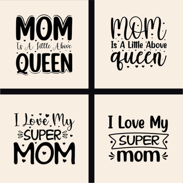 인쇄 어머니날 SVG 티셔츠 디자인 번들