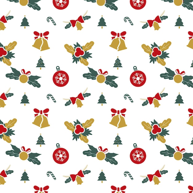 Vector print pattern merry christmas free vector