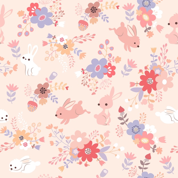 print pink rabbit pattern