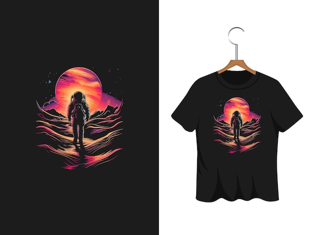 print ready Astronaut tshirt design