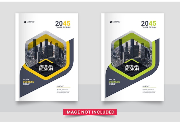 Print ready corporate book cover design or annual report set