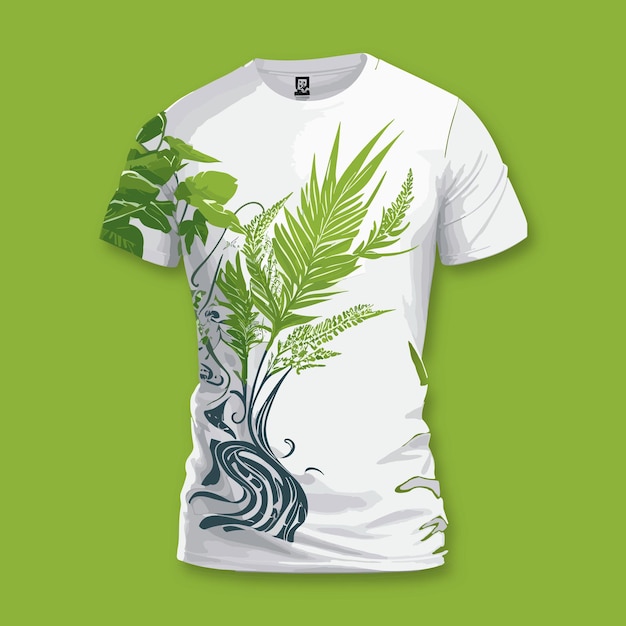 print ready vector white tshirt with natural make art illustration design 4