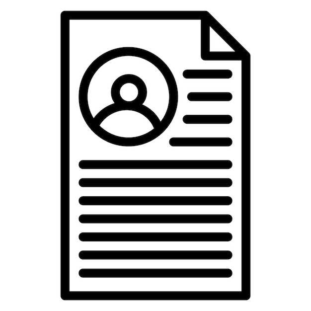 Печать векторного изображения иконы резюме Может использоваться для аддитивного производства