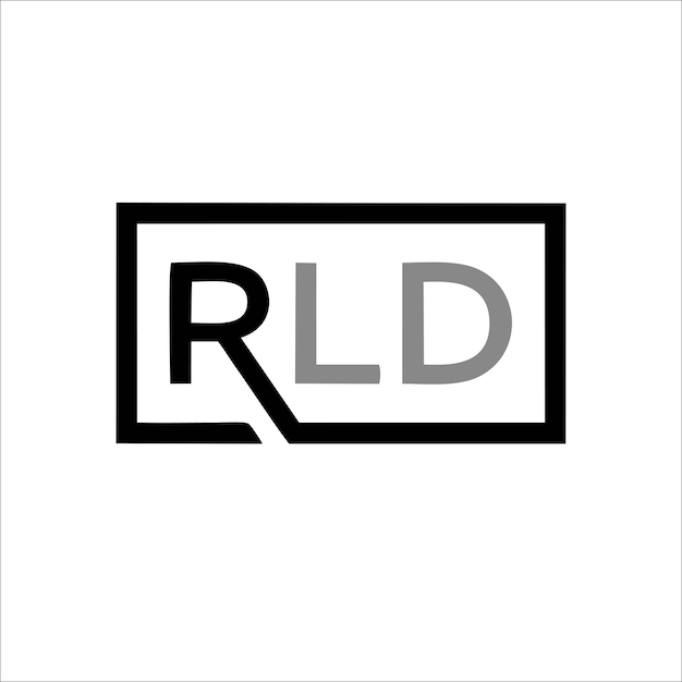 Напечатайте дизайн логотипа RLD для идентификации и бренда вашей компании