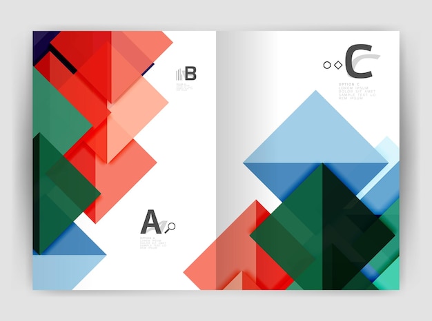 Print sjabloon moderne elegante achtergrond driehoek jaarverslag Vector ontwerp voor workflow lay-out diagram aantal opties of webdesign