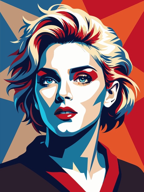 Print for tshirt madonna superstar vector illustration flat 2 Premium AI generated vector