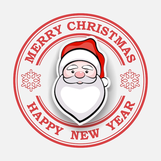 Print with silhouette of Santa Claus in red cap design component