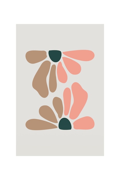 Printable abstract botanical wall decor