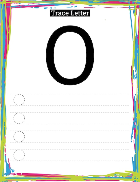 Printable alphabet  Letter Tracing Worksheet with letter O for Kids