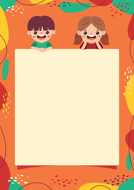Vector printable blank page template for notes