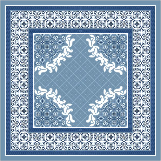 Vector printable carpet design template 18