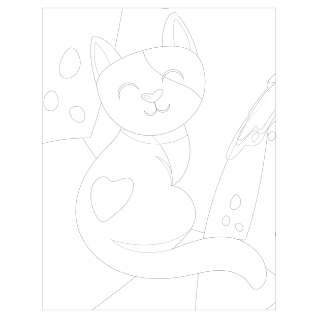 Printable cat coloring pages for kids